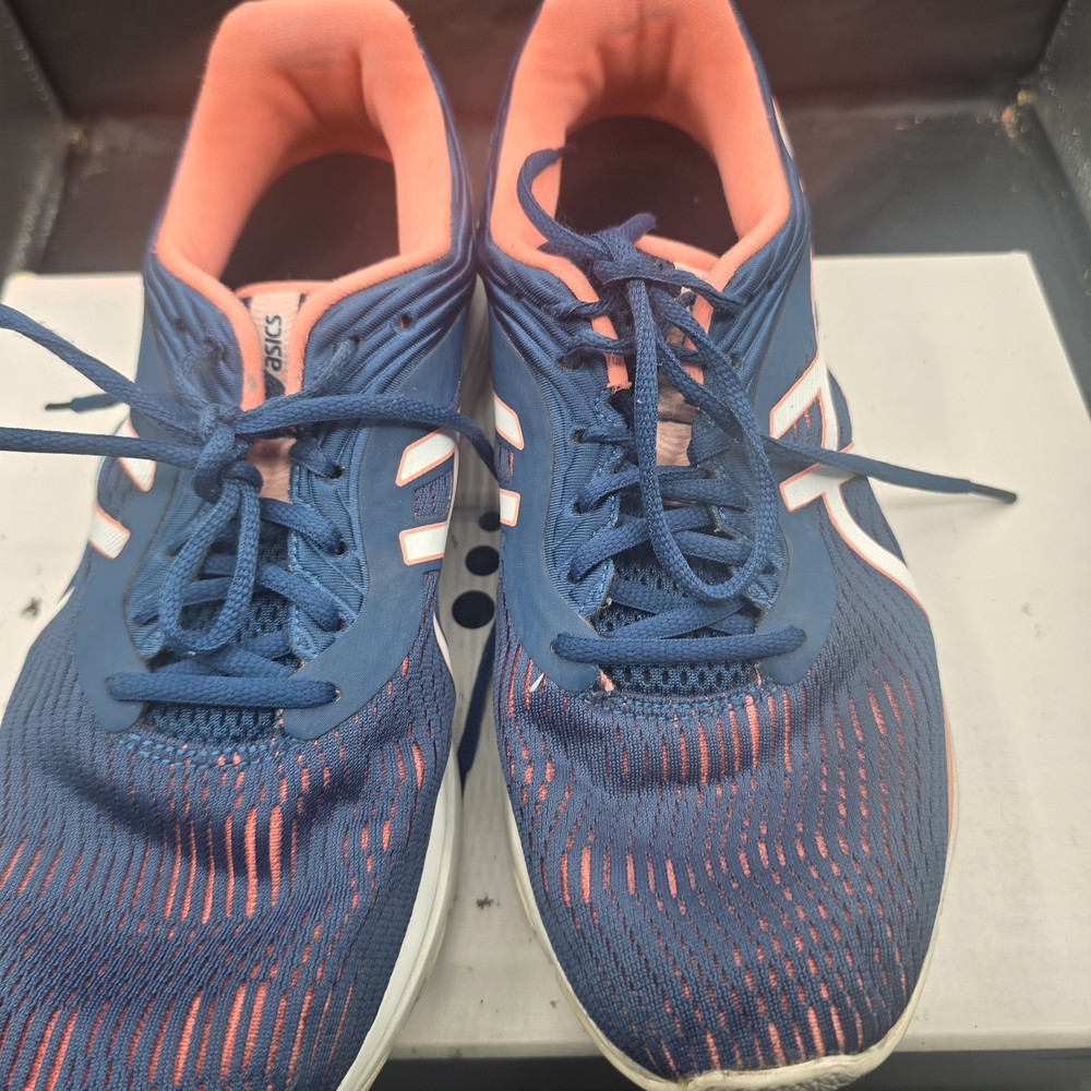 ASICS Women's Navy‎ and Coral Athletic Shoes